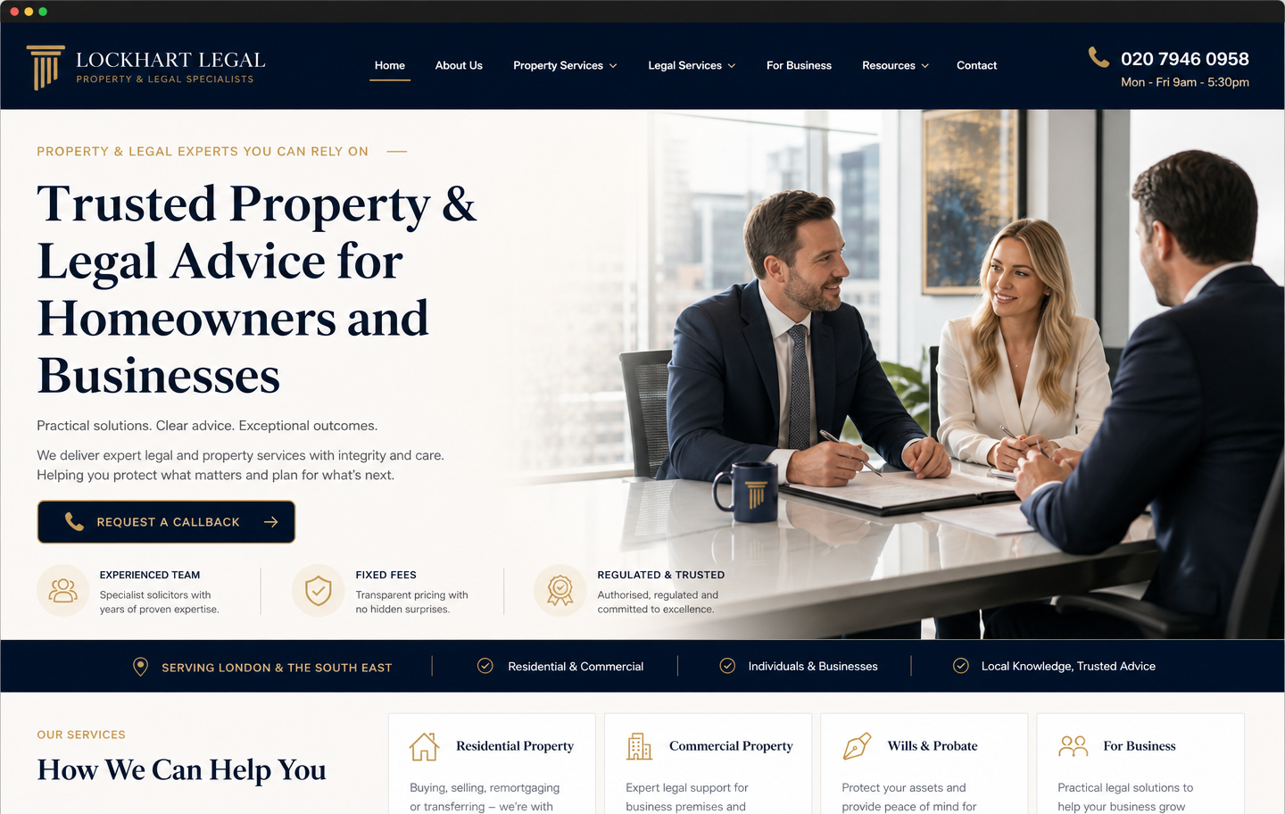 Lockhart Legal concept website